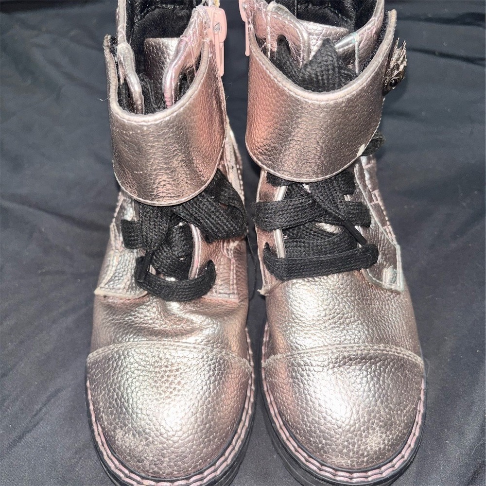Kurt Geiger London Mini Kensington Strap Girls Ankle Boots Pink US 12 rose gold